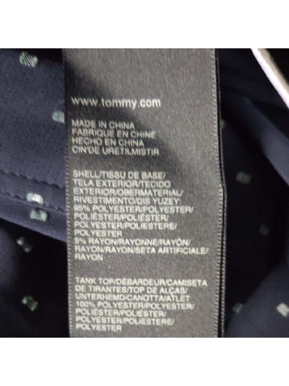 Tommy Hilfiger Navy Sheer Top Size Small - Picture 6 of 8